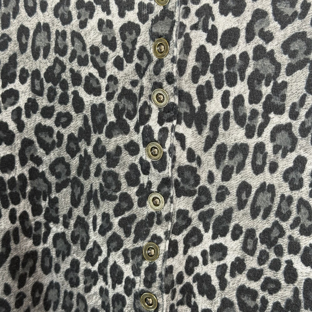 Lauren Ralph‎ Lauren Leopard Print Henley Knit Top 3/4 Sleeve Size XL - Picture 6 of 7